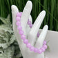 Kunzite Bracelets Elastic Wearable Crystal Gemstone 8-9mm Bead Size 16cm