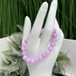 Kunzite Bracelets Elastic Wearable Crystal Gemstone 8-9mm Bead Size 16cm