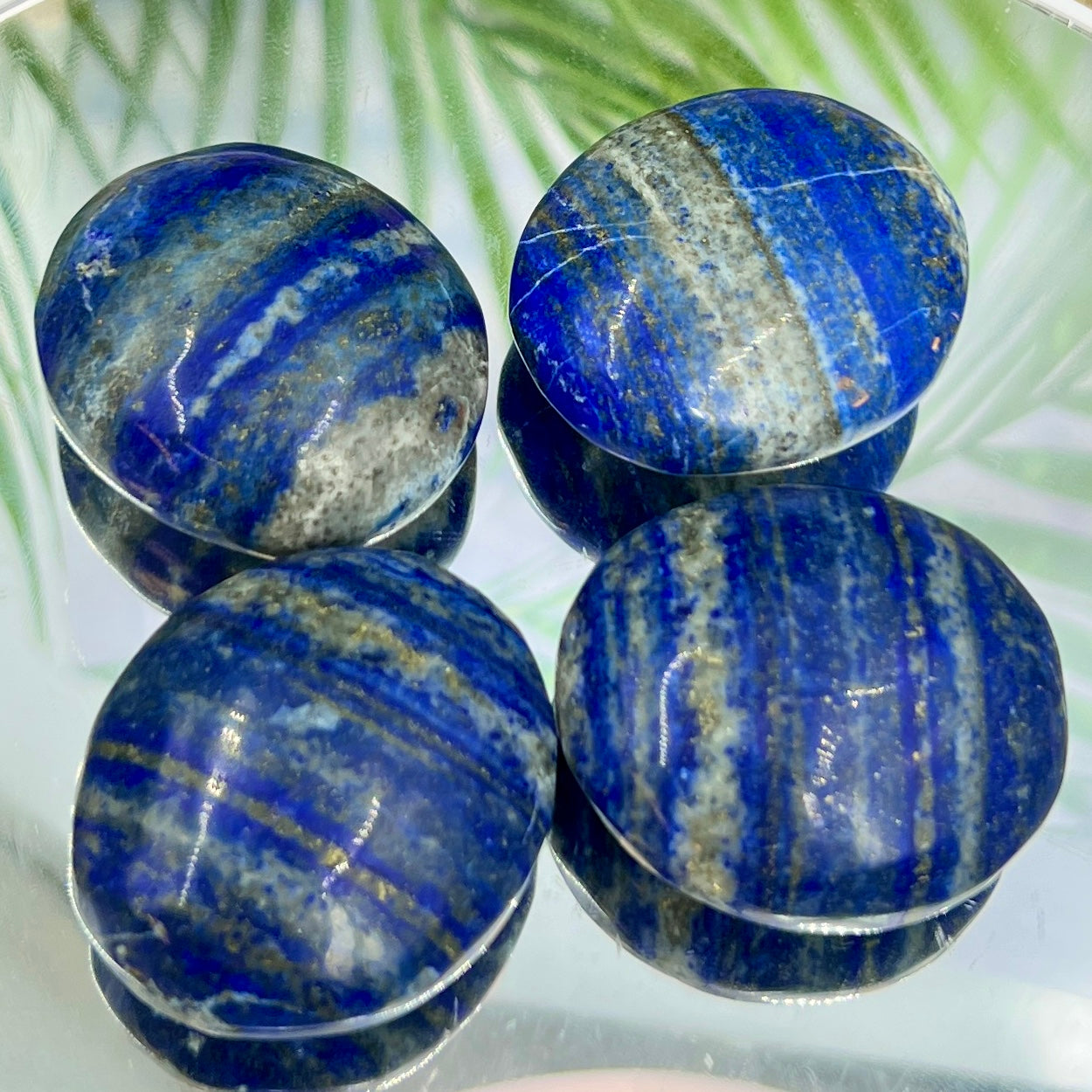 Lapis Lazuli With Pyrite Palm Stones Worry Meditation Crystals