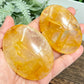 Golden Healer Quartz Palm Stones Worry Meditation Crystals