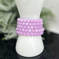 Kunzite Bracelets Elastic Wearable Crystal Gemstone 8-9mm Bead Size 16cm