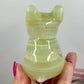 Pistachio Onyx French Bull Dog Crystal Puppy Carving Australian Seller