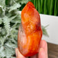 Carnelian Quartz Flame Healing Crystal Carving 330g