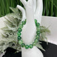 Green Agate Bracelets Elastic Wearable Crystal Gemstone 10-11mm Bead Size 15cm