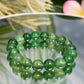 Green Agate Bracelets Elastic Wearable Crystal Gemstone 10-11mm Bead Size 15cm