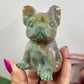 Ocean Sea Jasper French Bull Dog Crystal Puppy Carving Australian Seller