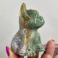 Ocean Sea Jasper French Bull Dog Crystal Puppy Carving Australian Seller