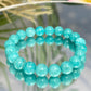 Blue Amazonite Crystals Bracelets Wearable Gemstones Elastic 9-10mm Beads 16cm