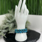 Blue Apatite Crystals Bracelets Wearable Gemstones Elastic 17cm