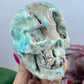 Large Blue Aragonite Skull Crystal Skull Carving