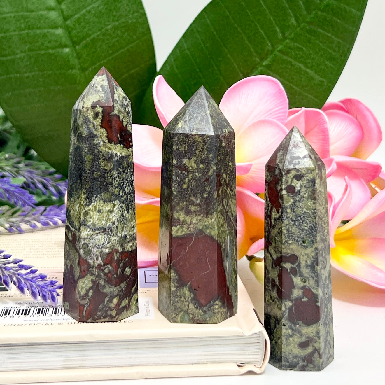 Dragon Blood Jasper Points Towers Crystal Generators