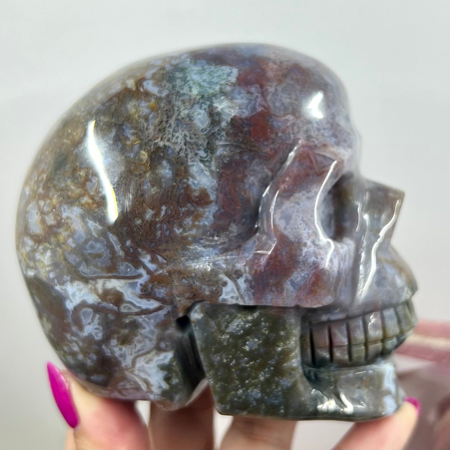 Ocean Sea Jasper Skull Crystal Skull Carving Australian Seller