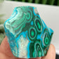 Chrysocolla Malachite Slice Chunk with Stand Crystal Specimen Peru 96g