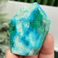 Chrysocolla Malachite Slice Chunk with Stand Crystal Specimen Peru 96g