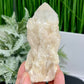 Candle Pineapple Quartz Flower Cluster Natural Crystal Specimen With Stand 221g