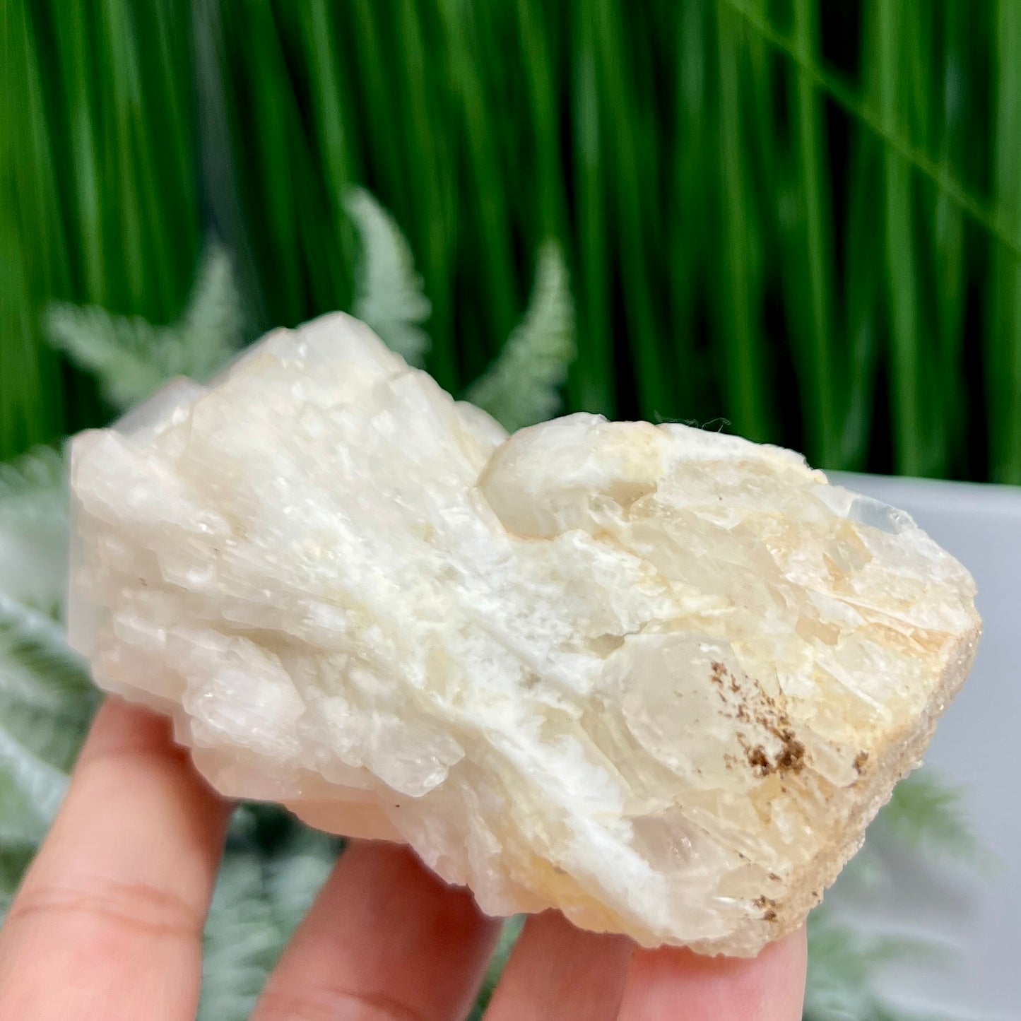 Candle Pineapple Quartz Flower Cluster Natural Crystal Specimen With Stand 221g