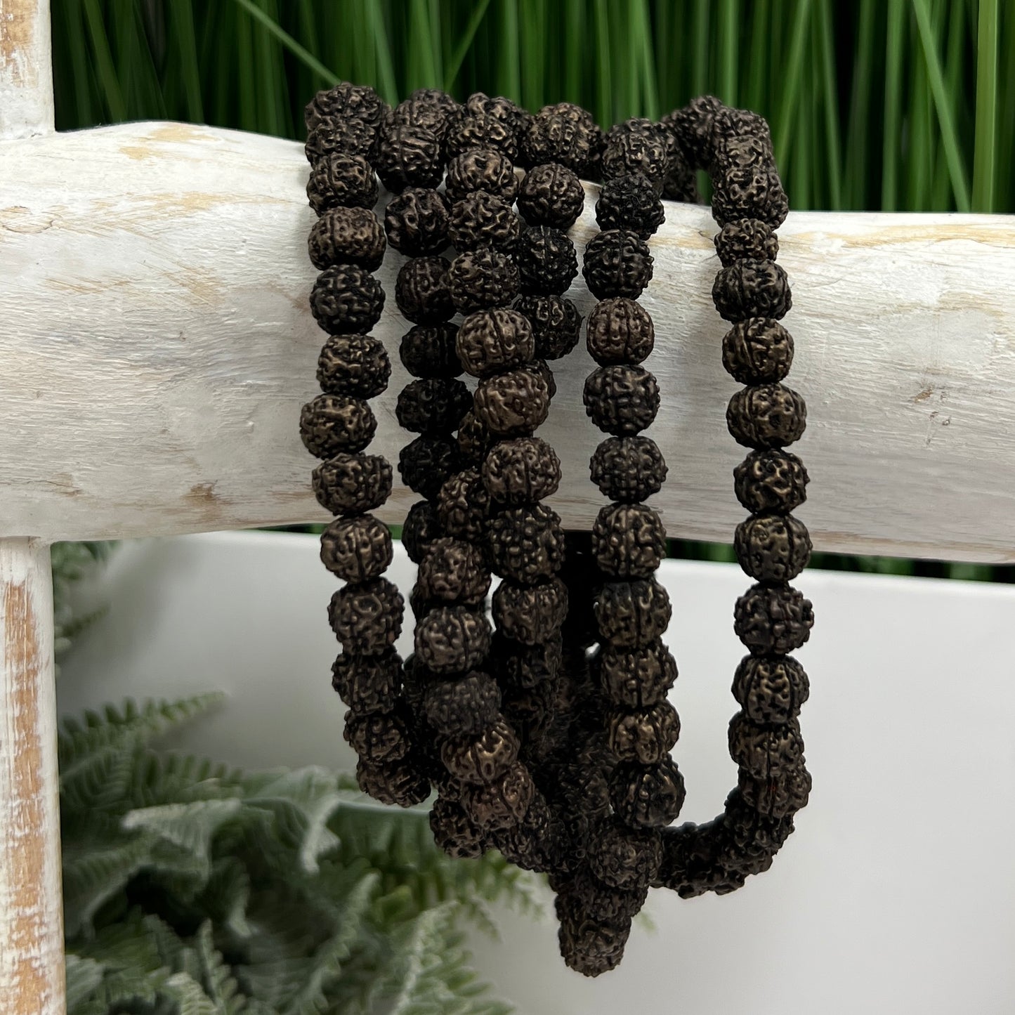 Black Rudraksha Beads 108 Mala Prayer Meditation Sacred Seeds DIY