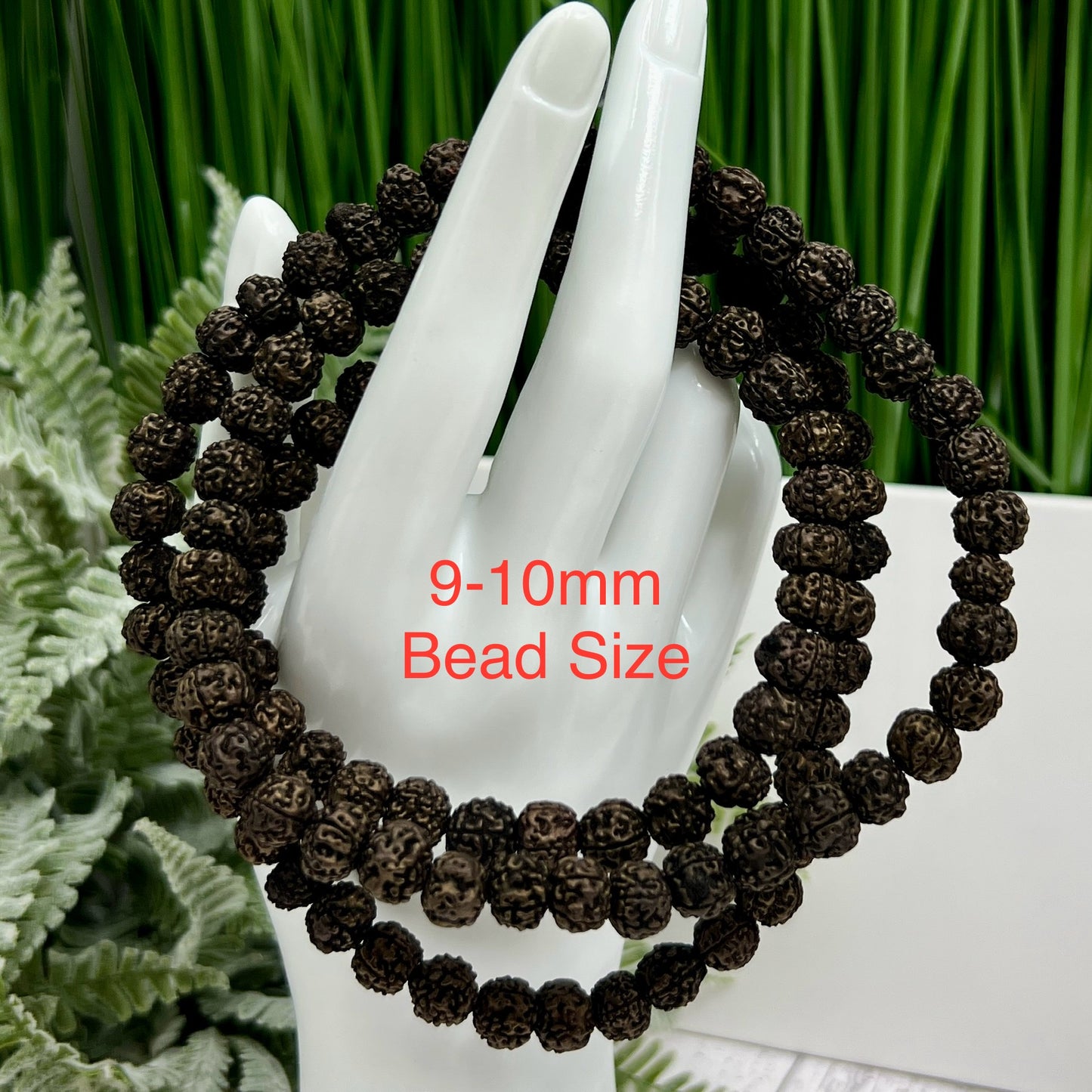 Black Rudraksha Beads 108 Mala Prayer Meditation Sacred Seeds DIY