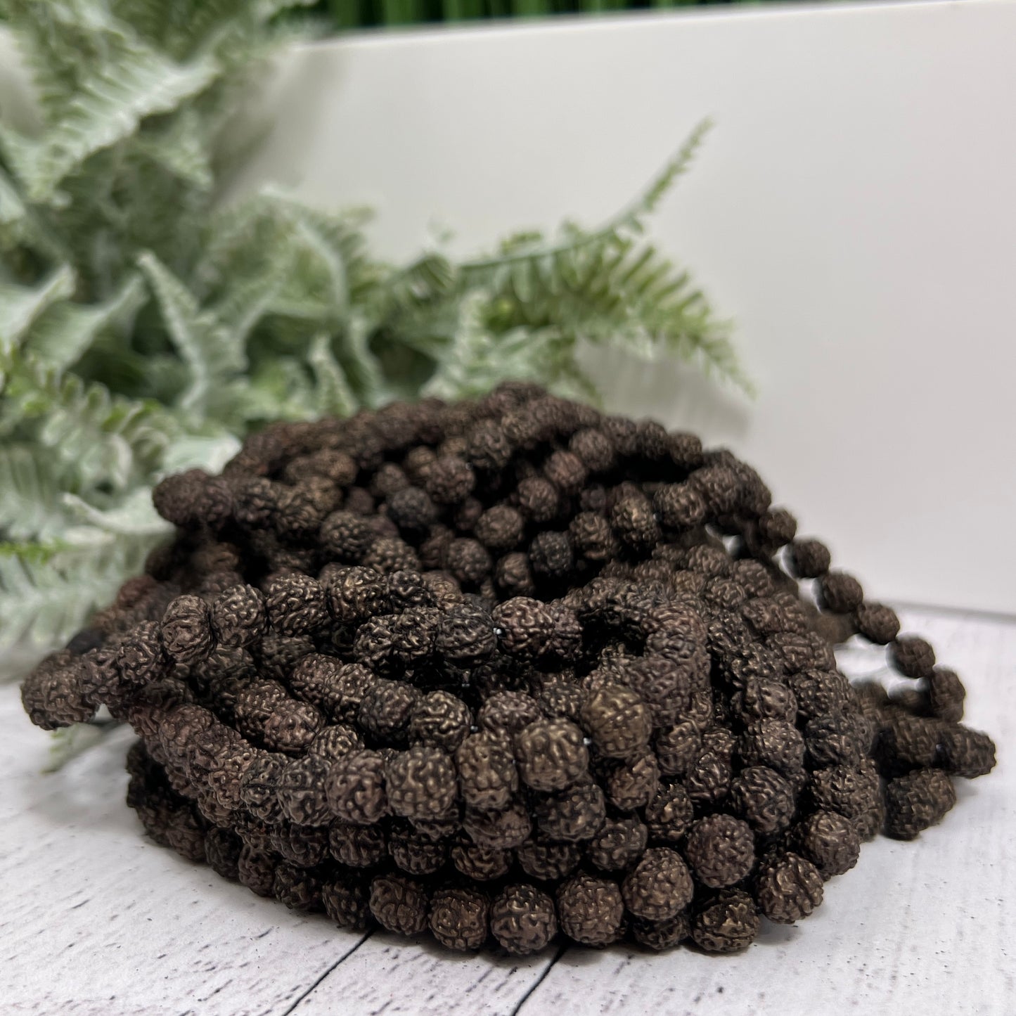 Black Rudraksha Beads 108 Mala Prayer Meditation Sacred Seeds DIY