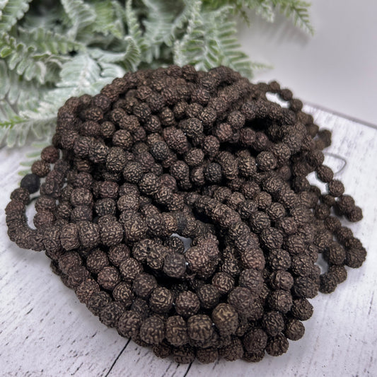 Black Rudraksha Beads 108 Mala Prayer Meditation Sacred Seeds DIY