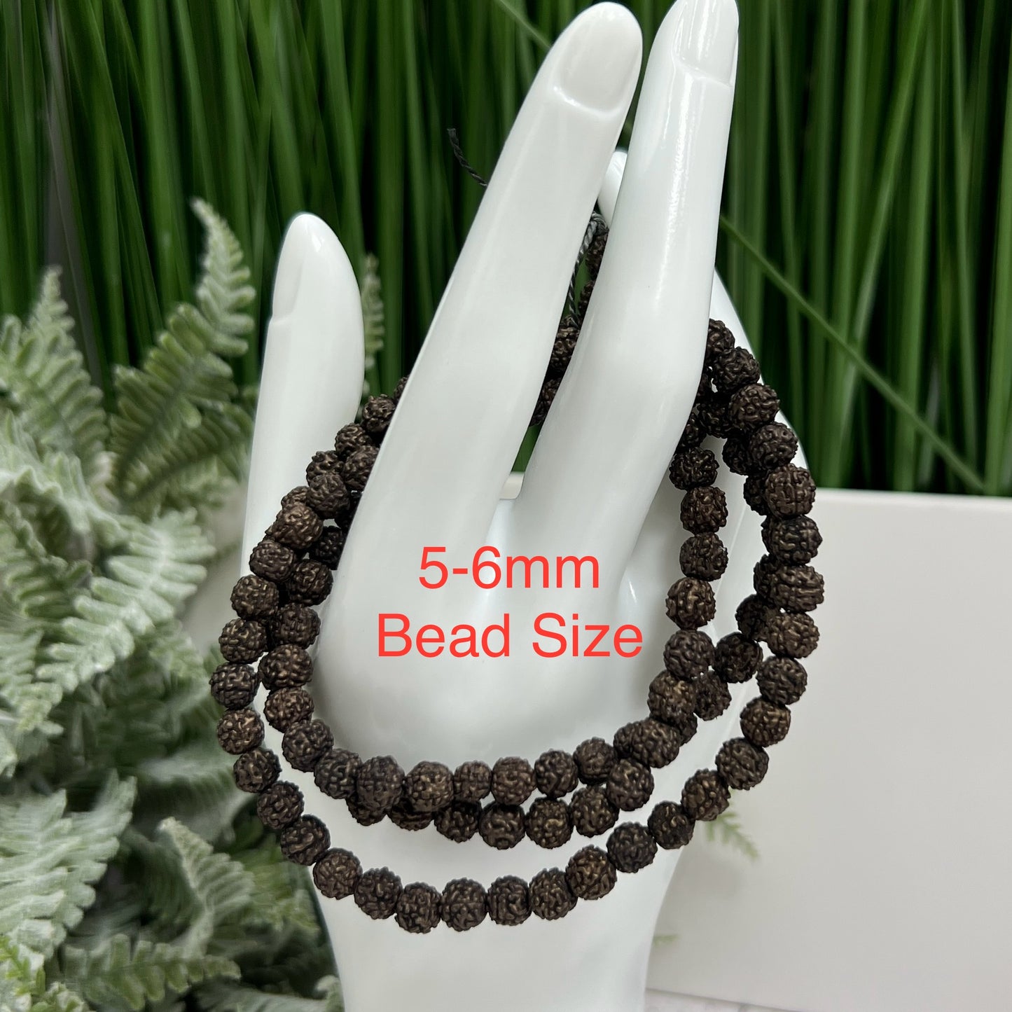 Black Rudraksha Beads 108 Mala Prayer Meditation Sacred Seeds DIY