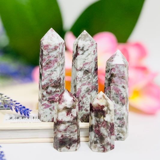 Rubellite Tourmaline Points Tower Crystal Generators