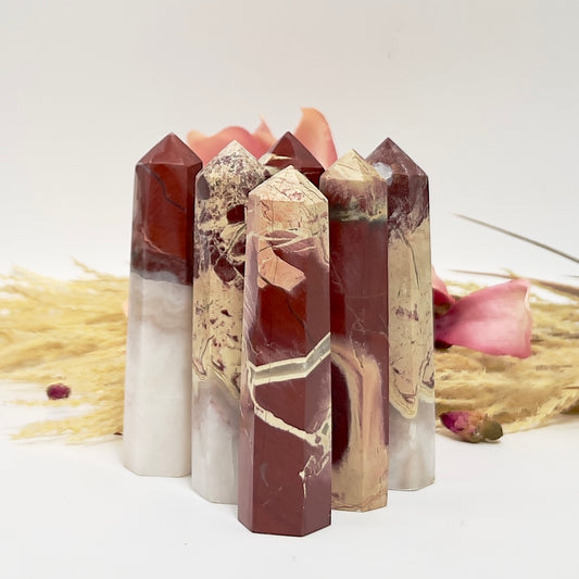 Red Jasper Quartz Points Towers Crystal Generators