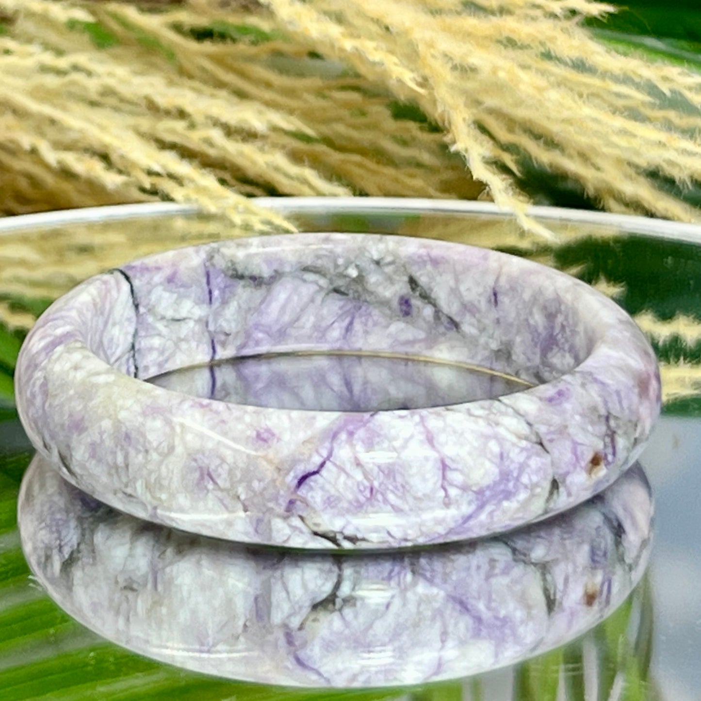 Purple Jade Bangle Bracelet Crystal Jewellery Healing Gemstone