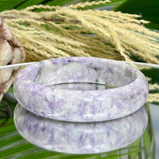 Purple Jade Bangle Bracelet Crystal Jewellery Healing Gemstone