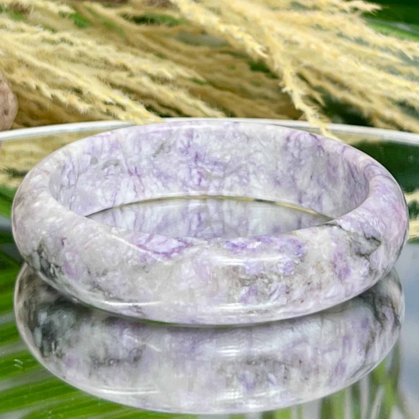 Purple Jade Bangle Bracelet Crystal Jewellery Healing Gemstone