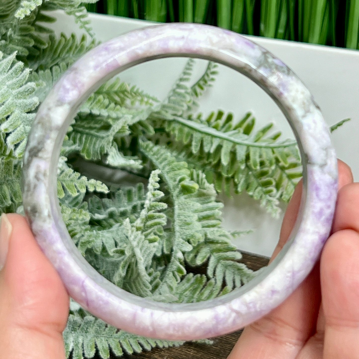 Purple Jade Bangle Bracelet Crystal Jewellery Healing Gemstone