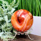 Carnelian with Quartz Sphere Healing Crystal Ball 1391g 100mm