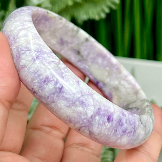 Purple Jade Bangle Bracelet Crystal Jewellery Healing Gemstone