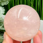 Rose Quartz Sphere High Quality Translucent Healing Crystal Ball 414g 67mm