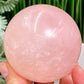 Rose Quartz Sphere High Quality Translucent Healing Crystal Ball 414g 67mm