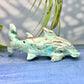 Blue Aragonite Hammerhead Shark Crystal Carving Australian Seller Large