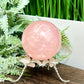 Rose Quartz Sphere High Quality Translucent Healing Crystal Ball 458g 69mm