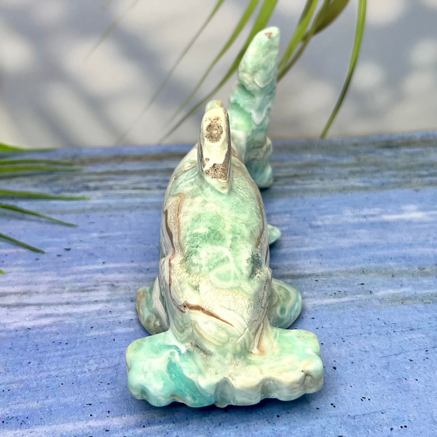 Blue Aragonite Hammerhead Shark Crystal Carving Australian Seller Large