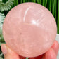 Rose Quartz Sphere High Quality Translucent Healing Crystal Ball 458g 69mm