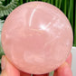 Rose Quartz Sphere High Quality Translucent Healing Crystal Ball 458g 69mm