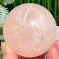 Rose Quartz Sphere High Quality Translucent Healing Crystal Ball 424g 68mm