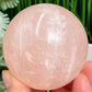 Rose Quartz Sphere High Quality Translucent Healing Crystal Ball 424g 68mm