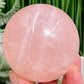 Rose Quartz Sphere High Quality Translucent Healing Crystal Ball 424g 68mm