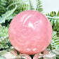 Rose Quartz Sphere High Quality Translucent Healing Crystal Ball 242g 56mm