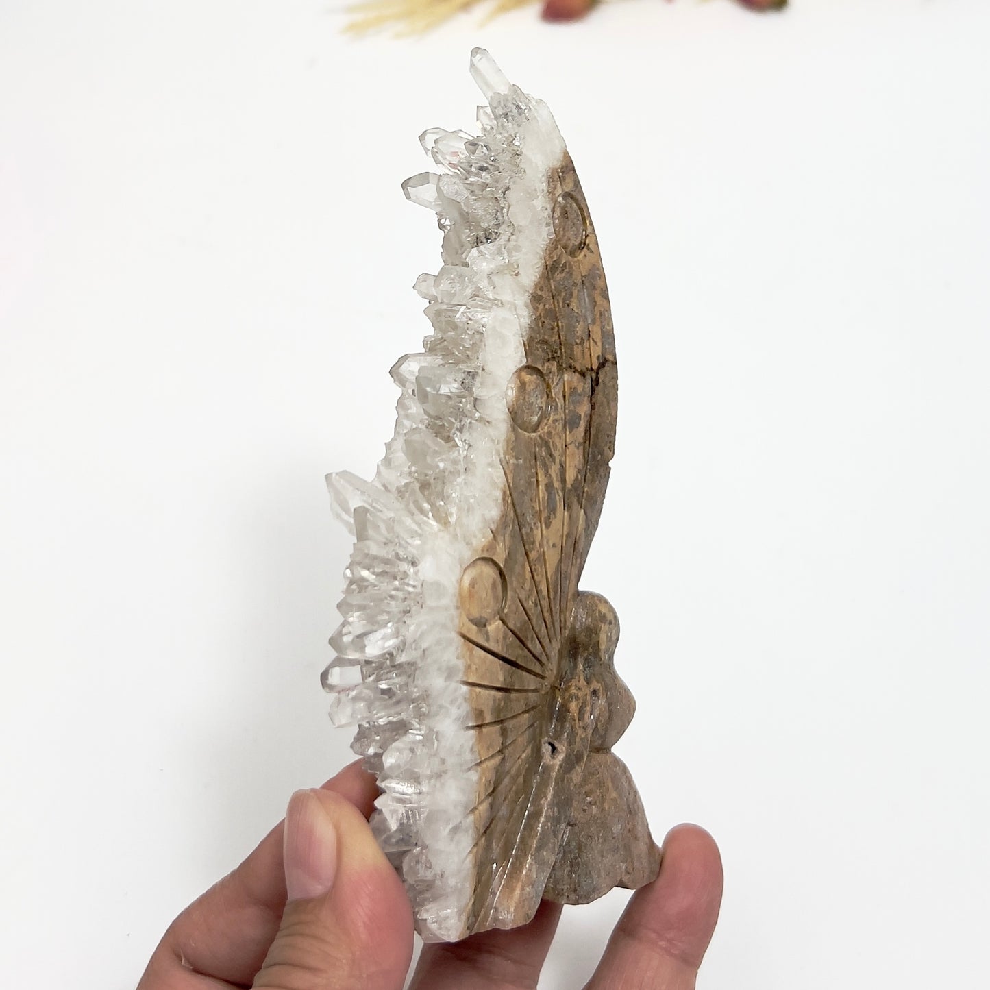 Clear Quartz Angel Fairy Healing Crystal Carving