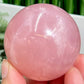 Rose Quartz Sphere High Quality Translucent Healing Crystal Ball 242g 56mm