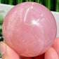 Rose Quartz Sphere High Quality Translucent Healing Crystal Ball 242g 56mm