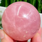 Rose Quartz Sphere High Quality Translucent Healing Crystal Ball 242g 56mm