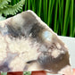 Black Flower Agate Sakura Cherry Blossom Slice with Stand Crystal 208g