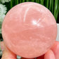 Rose Quartz Sphere High Quality Translucent Healing Crystal Ball 498g 71mm